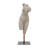 26" Torso Sculpture - Contemporary Abstract Decorative Home Art Display on Stand - Gray Polyresin Decor Statue for Home or Office