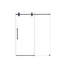 Porte de douche coulissante simple sans cadre de 44 à 48 po x H 76 po - Verre trempé transparent de 5/16 po (8 mm), conception de dérivation avec finition noir mat-129453894