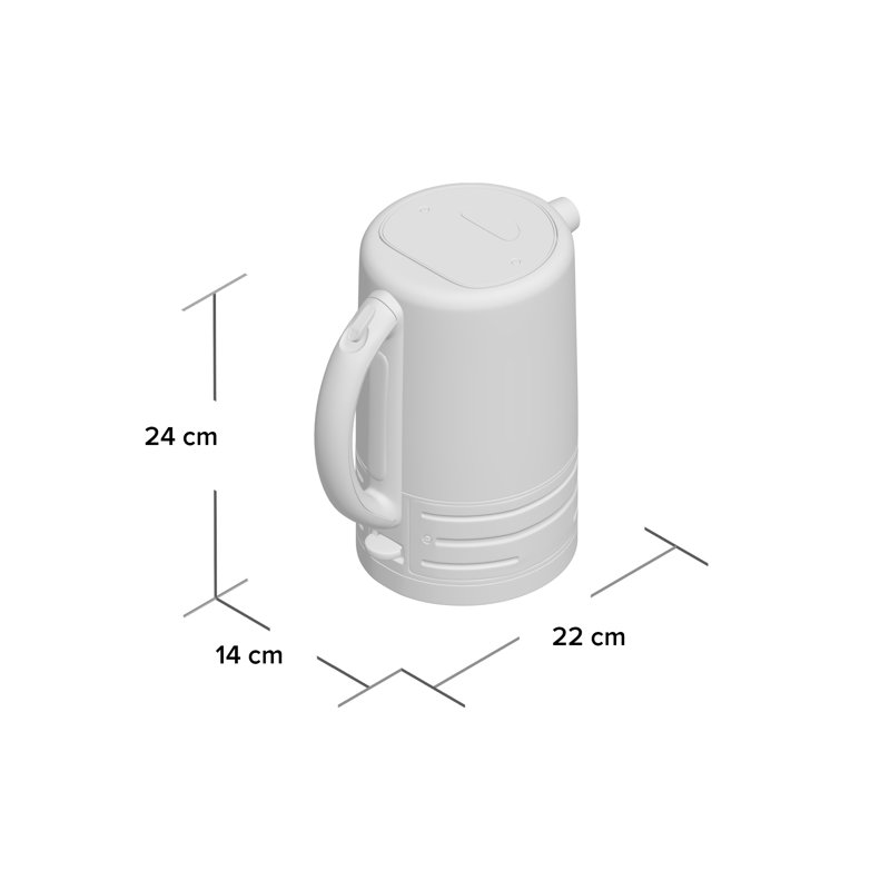 Dualit 2300W 1.5L Architect Kettle, Polished Steel/Grey