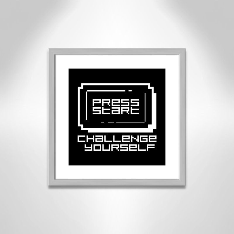 Décoration murale pour enfant challenge, H 17 po x l 17 po x P 1,19 po, Encadré de boîte argent