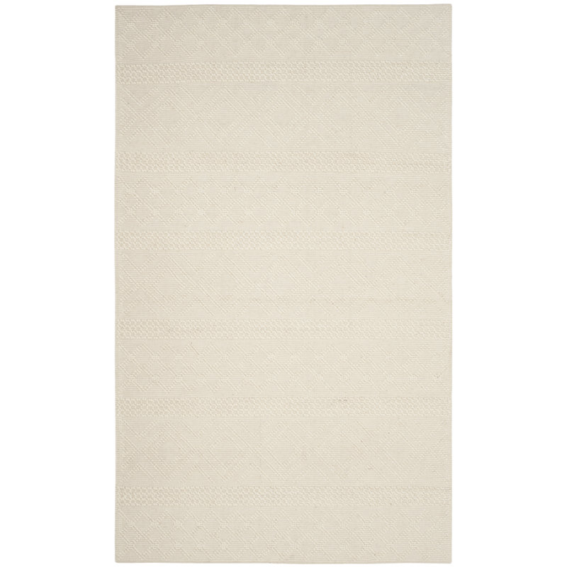 Tapis ivoire en laine / coton tissé à la main Hayhurst, Rectangle 5 pi x 8 pi