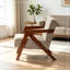 Fauteuil Nickelson recouvert de lin avec cadre en bois-135545909