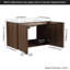  Meuble-lavabo flottant 30 po avec lavabo intégré, ébène brun, portes doubles-1644543709