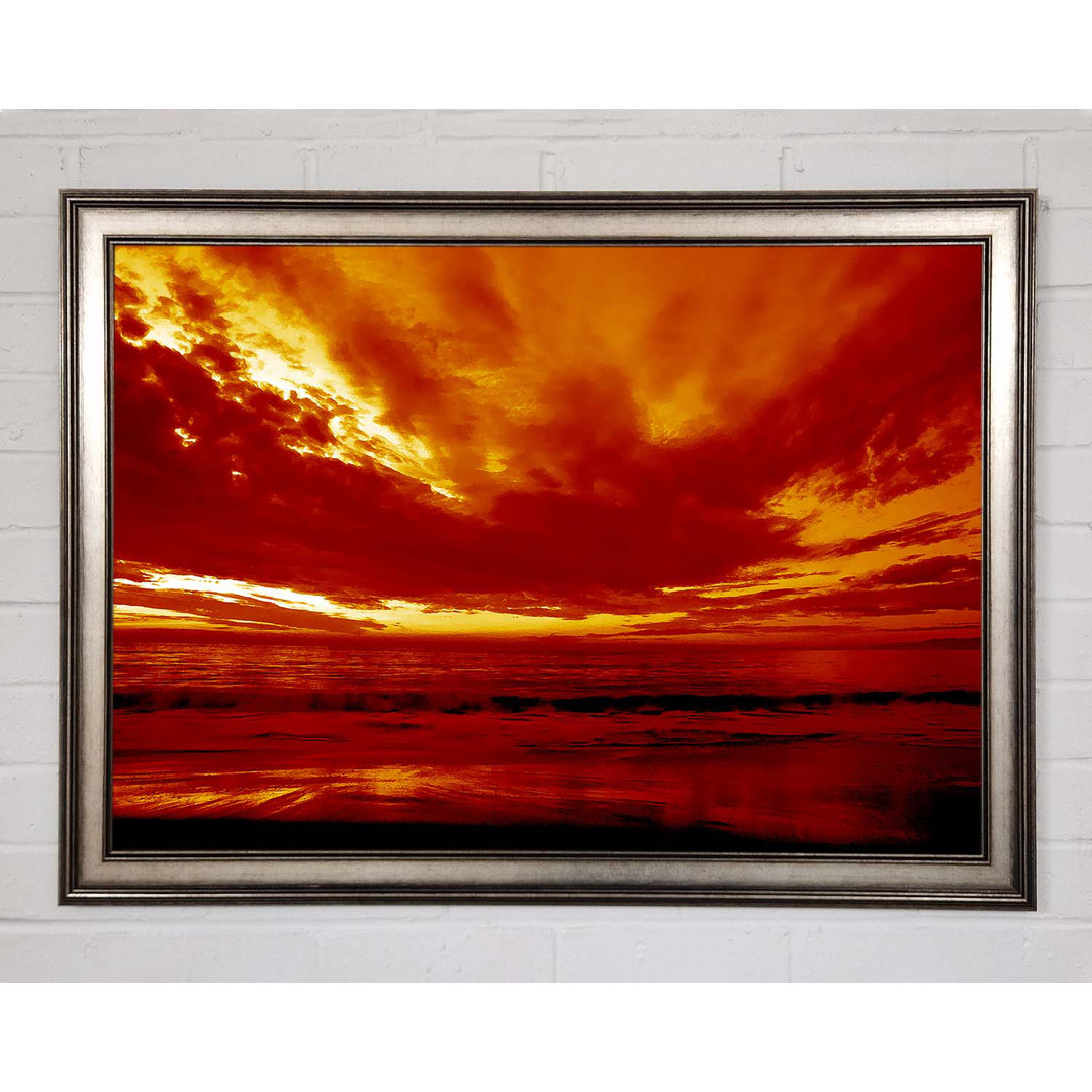 Gerahmtes Leinwandbild Vibrant Red Skys