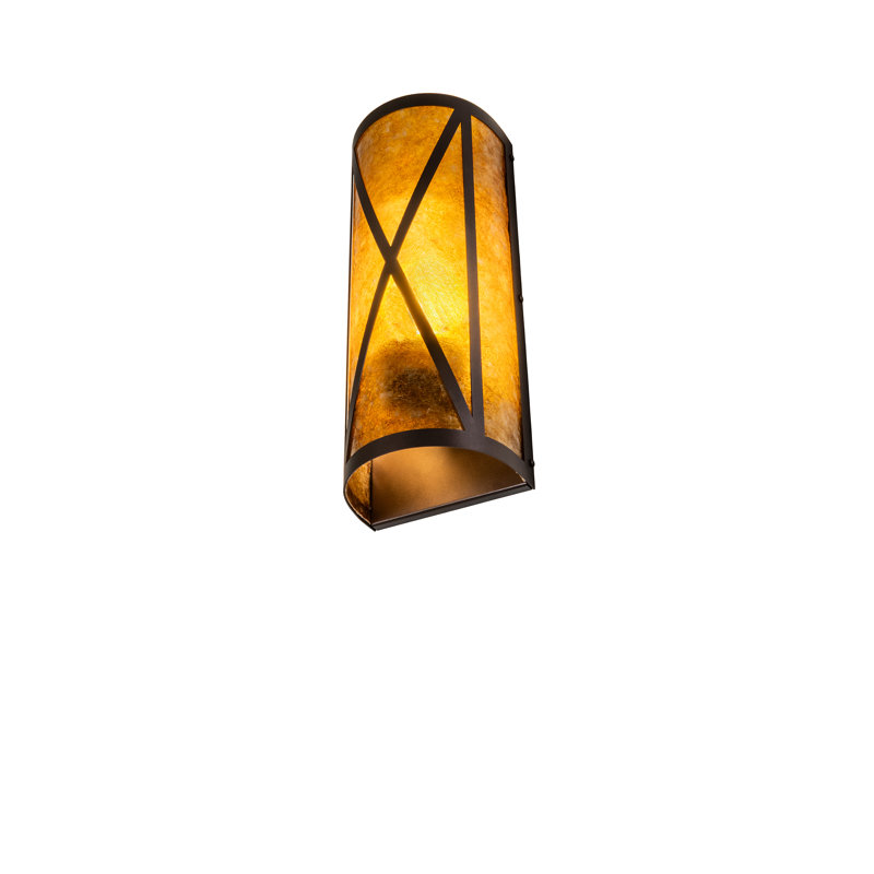 Saltire Craftsman Bronze 1 - Light Flush Mounted Sconce
