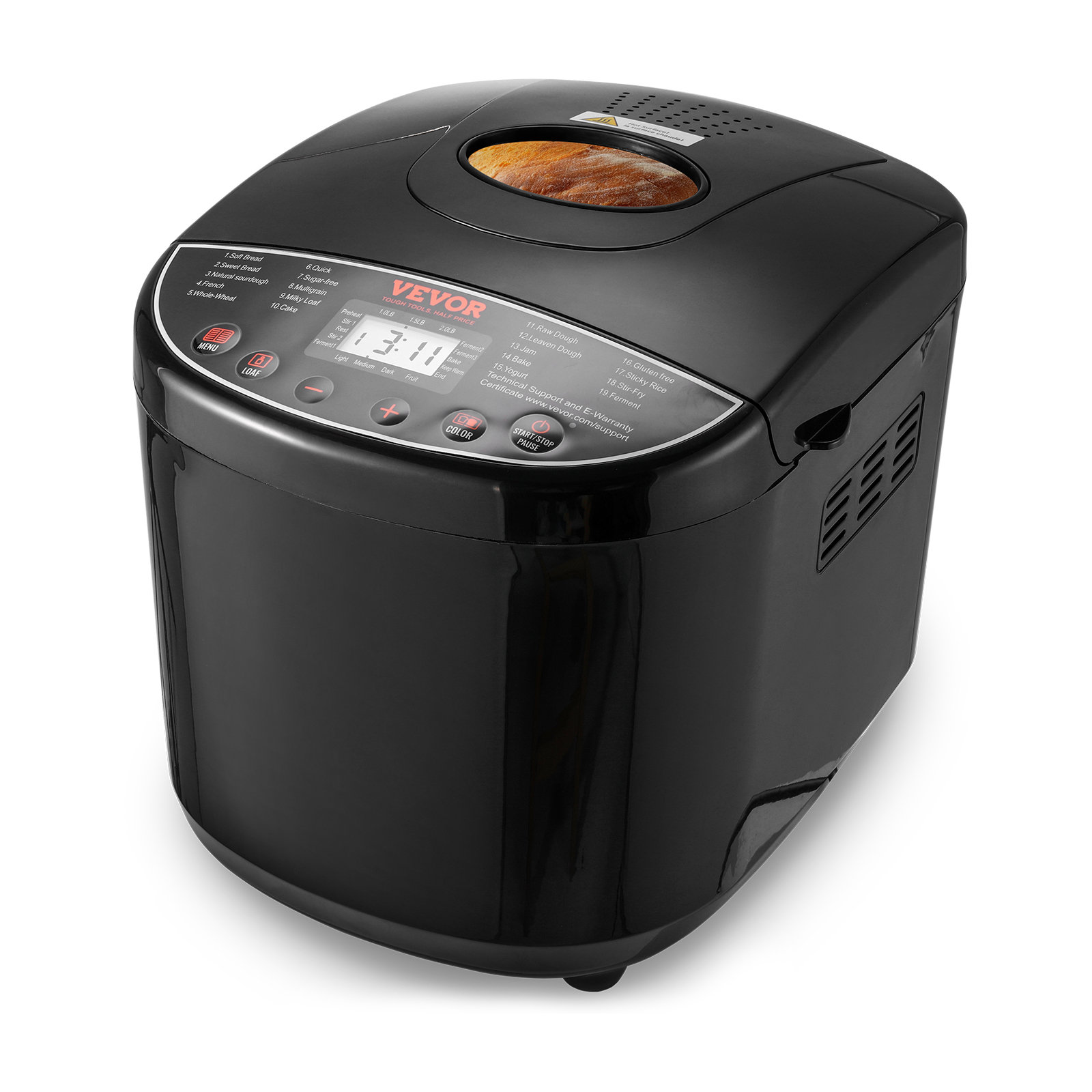 Stellweilan Tessberg 2LB 19-in-1 Bread Maker Automatic Compact Dough Machine Nonstick 3 Crust Colors | Wayfair