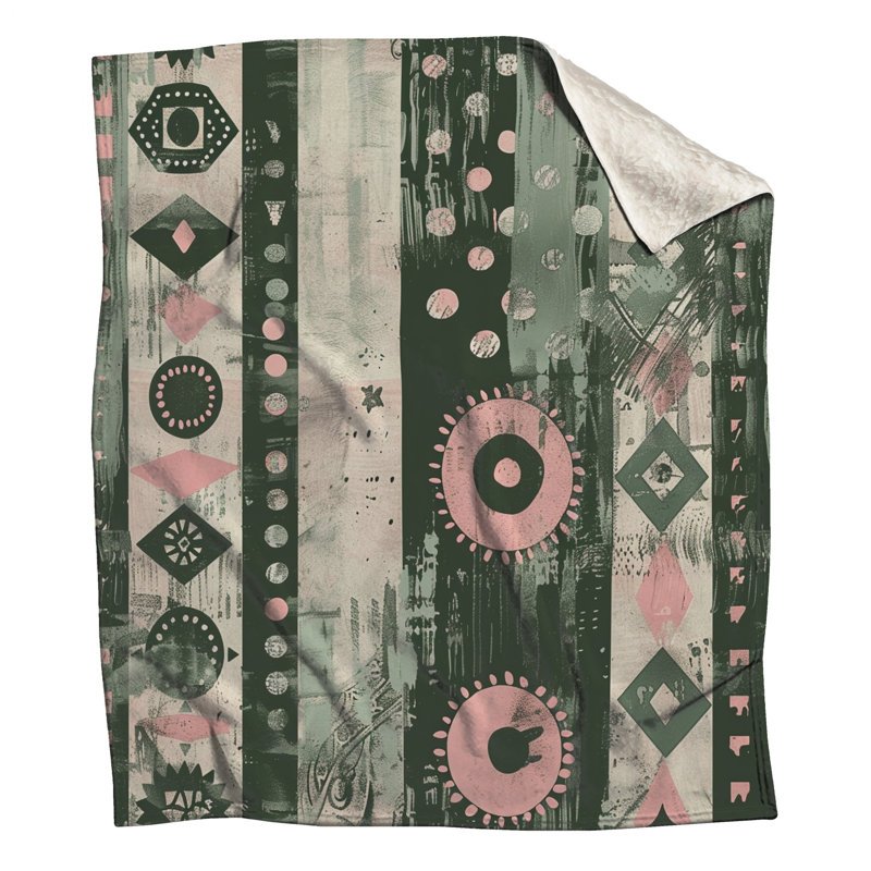 Geometric Tribal Pattern Blankets, 60in W x 80in H