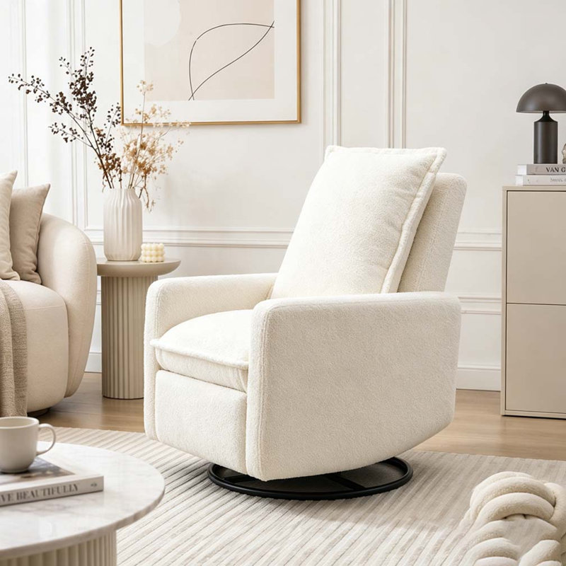 Fauteuil inclinable et pivotant, White
