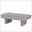 Table basse moderne Mid-Century avec plateau en faux marbre et tiroir cannelé, parfaite pour le salon et le bureau