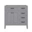 Meuble-lavabo 36 po sans lavabo, base seulement, armoire de rangement avec portes et tiroirs-1438142225