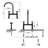3 Holes Two Handle Bridge Kitchen Sink Faucet With Pull Down Sprayer-74870498