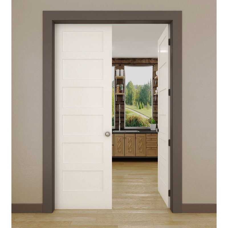 Porte standard lambrissée en bois manufacturé, 30 po x 96 po