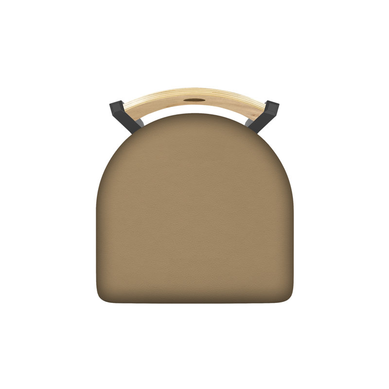 Tabouret pivotant Voltaire, Chêne naturel, Étain, Siège Canter Sand / finition érable naturel