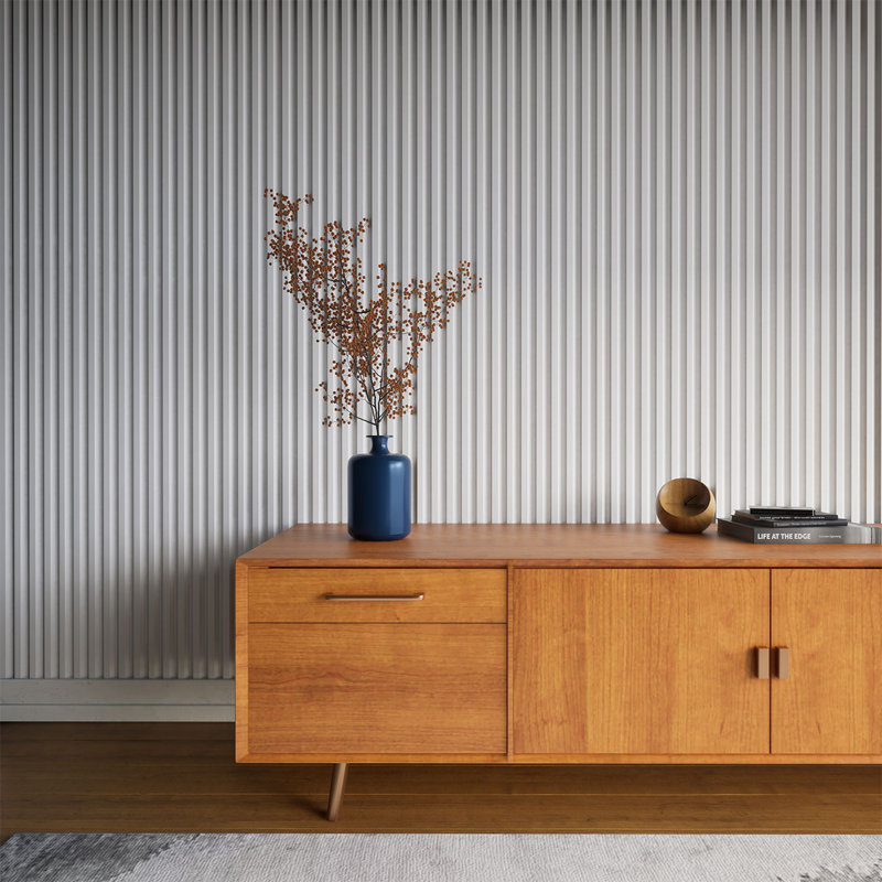 Endurathane Fluted Wall Panel, 11 3/4"W x 94 1/2"L, Factory Primed