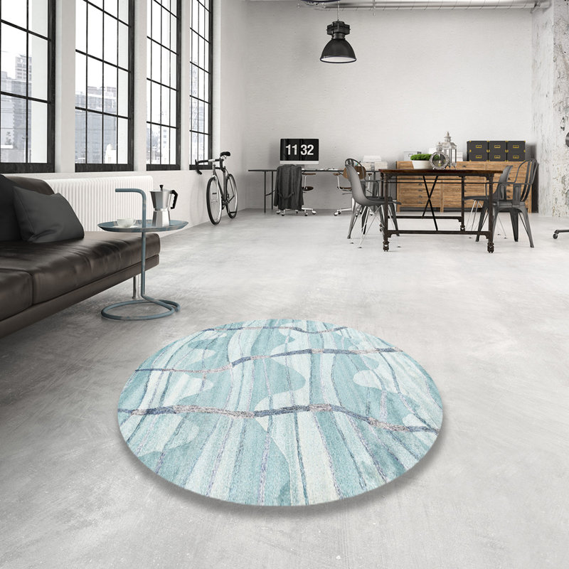 Abstract Indoor Rug, Round 4'