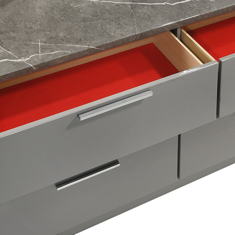 Oniskey 6-Drawer Dresser Gray