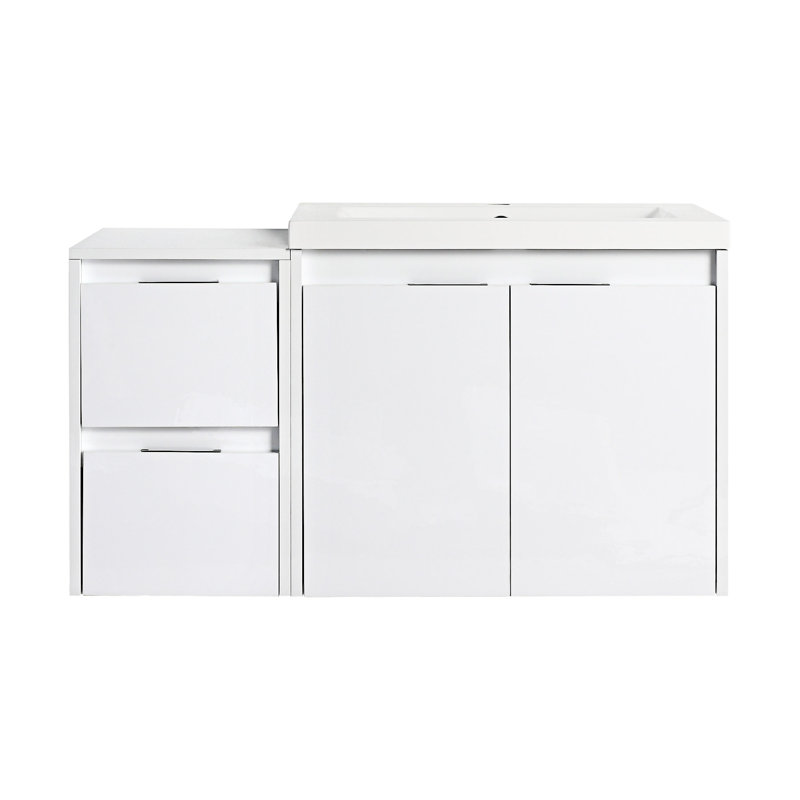 Float Mounting Bathroom Vanity With Resin Sink
