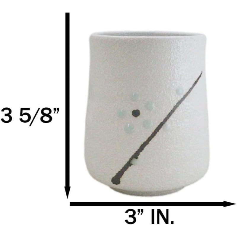 Ensemble de 6 tasses à thé yunomi en céramique glacée réactive 9 oz