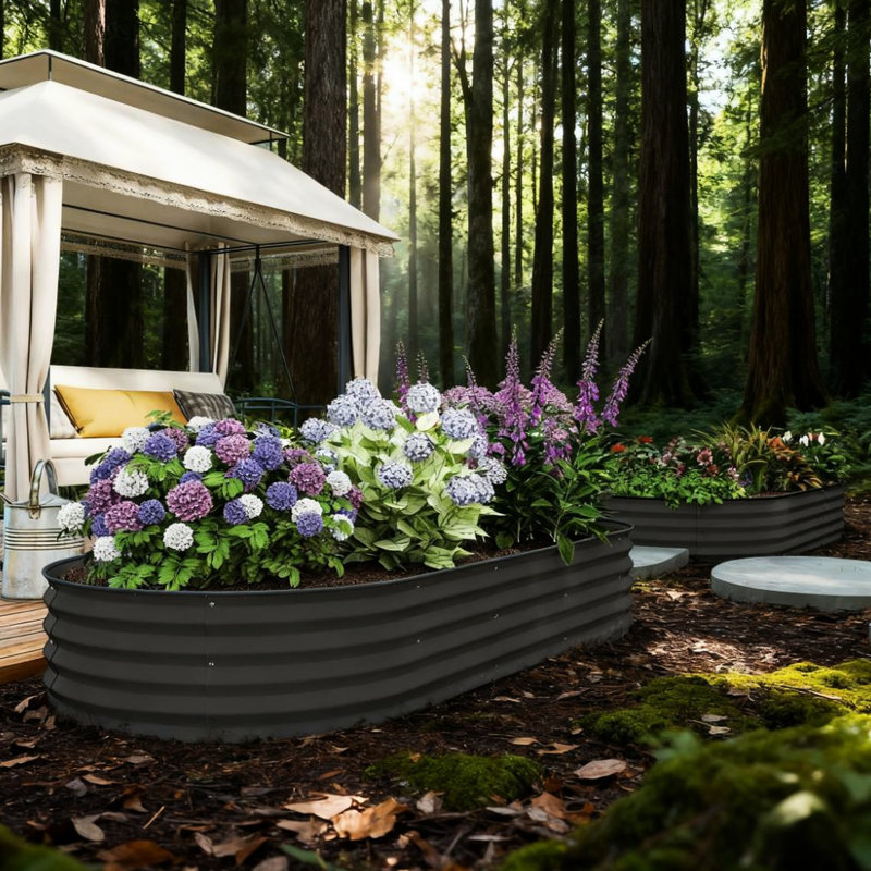 2PCS Raised Beds  7' X 3' X 1' Raised Garden Bed Set