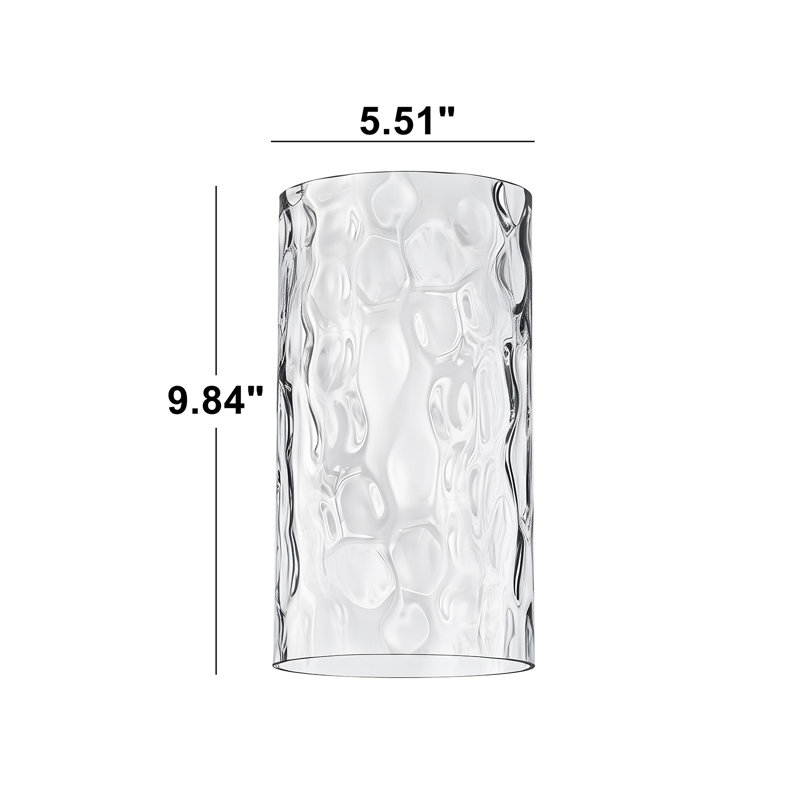 Single Hammered Glass Lighting Shade