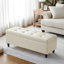 50.5‘ Wide Tufted Faux Leather Upholstered Storage Bench-420300151