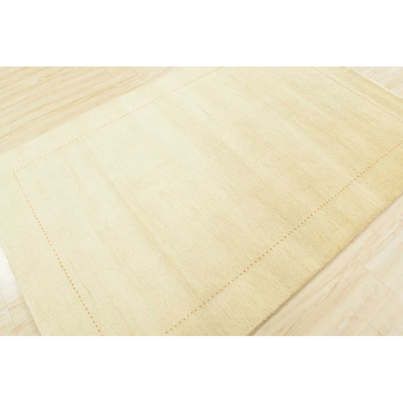 Tapis oriental en laine noué à la main en blanc