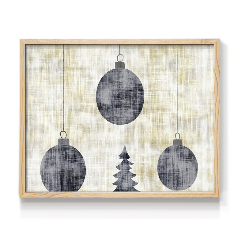 Chirstmas Art-CXII - Reproduction encadrée - Restickable, 11" H x 14" W, Naturel