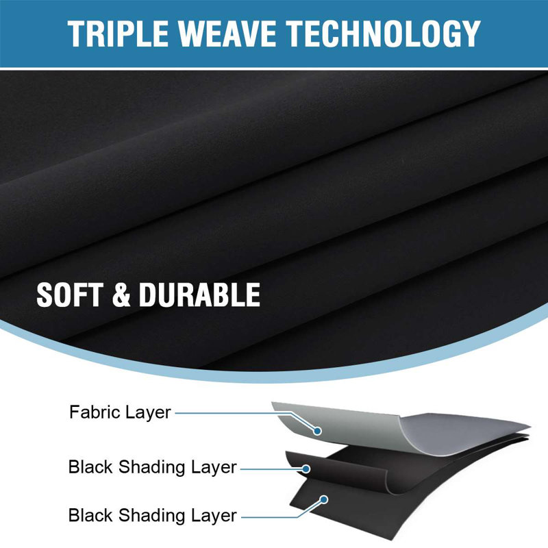 100% Blackout French Door Curtain Privacy French Door Blinds Light Blocking Curtain for Sliding Glass Door Thermal Insulated Tie Up Shade,1 Panel