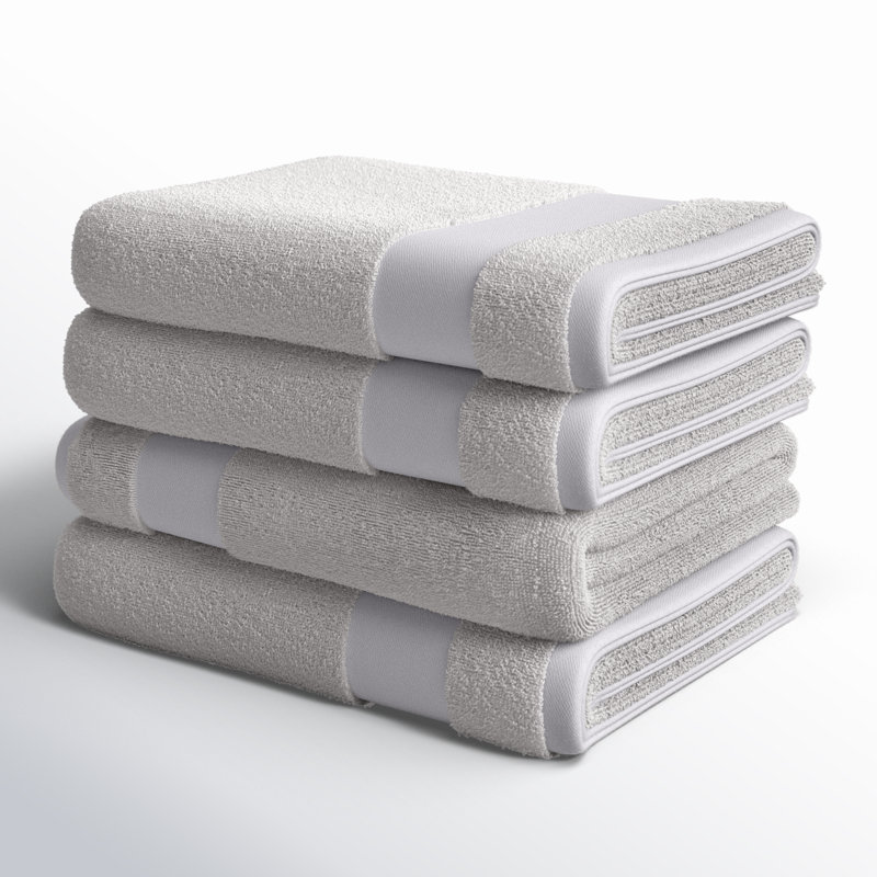 Ensemble de serviettes 100% coton Berner, Gris clair