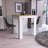 Kitchen Island Table, Two Legs, Three Side Shelves-684807028
