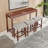59 Inch Bar Table, Dining Table, Sofa Table With Power Outlet, 3 Upholstered Stools, 4 Piece Bar Table And Chair Set For Living Room, Dining Room, Kitchen-1967959347