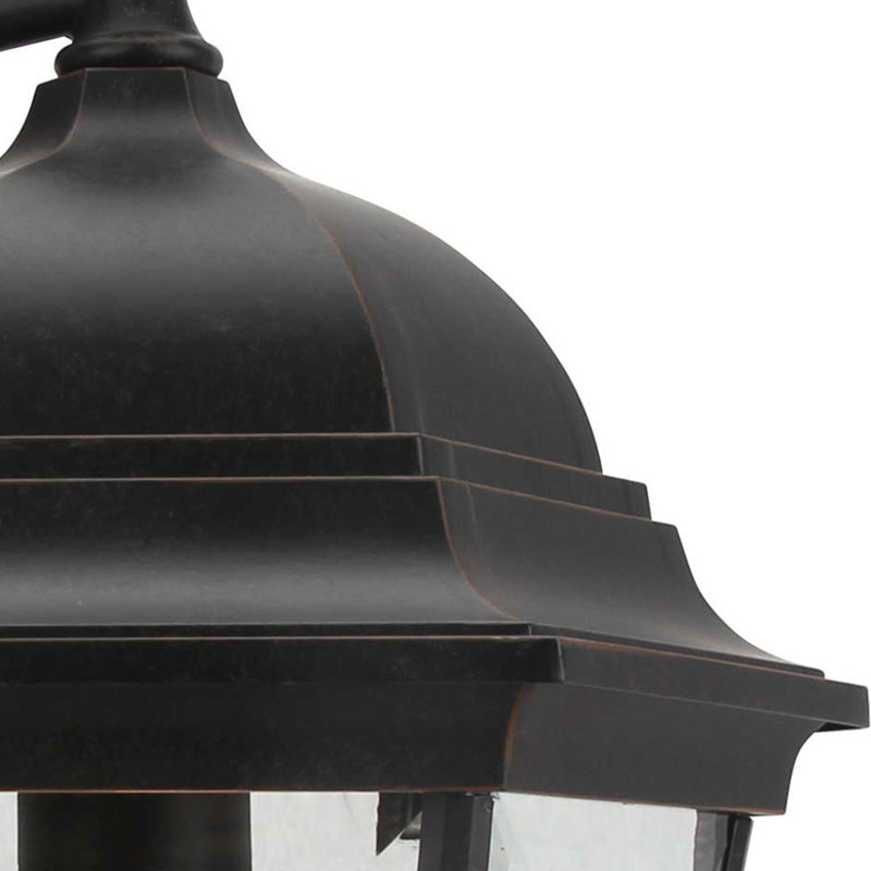 Lanterne murale d’extérieur Regis, Bronze huilé, H 17 po x l 9,5 po x P 10 po