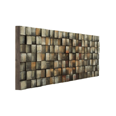 Handmade Industrial Abstract Solid Wood Wall Decor