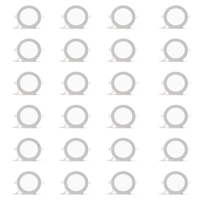 6" Slim Recessed LED with Night Light (Set of 24), 12W, 5CCT Selectable, Triac Dimmable