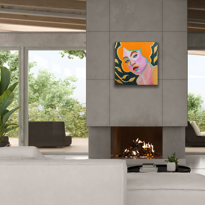 "Epic Graffiti" On A Full Moon Evening "par Bebe Keith, art mural sur toile, 26 po x 26 po, H 26 po x l 26 po