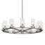 Lustre 12 lumières en acier inoxydable avec verre transparent-126026830-126026834