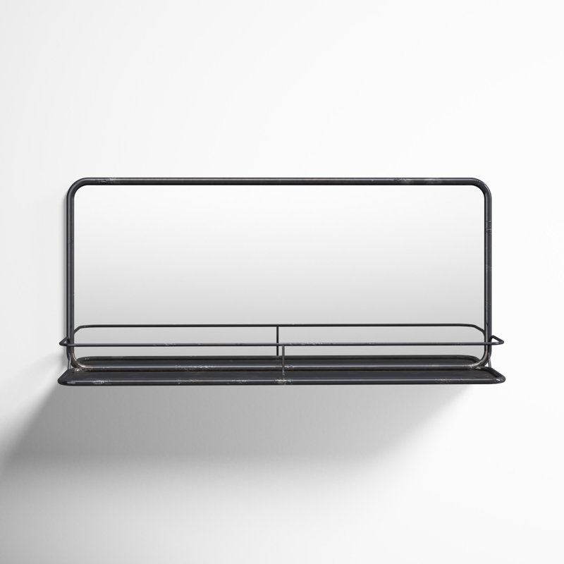 Redrow Iron Wall Mirror, Black