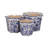 Bethony Decorative Stoneware Ceramic Planter Set with Intricate Detailing Durable Handmade Design Accent Containers for Indoor Outdoor Display Versatile Home Decor Plant Holders Set of 3-1030362180