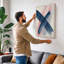 Crossing Lines Minimalist - Wrapped Canvas-627949428-627949419