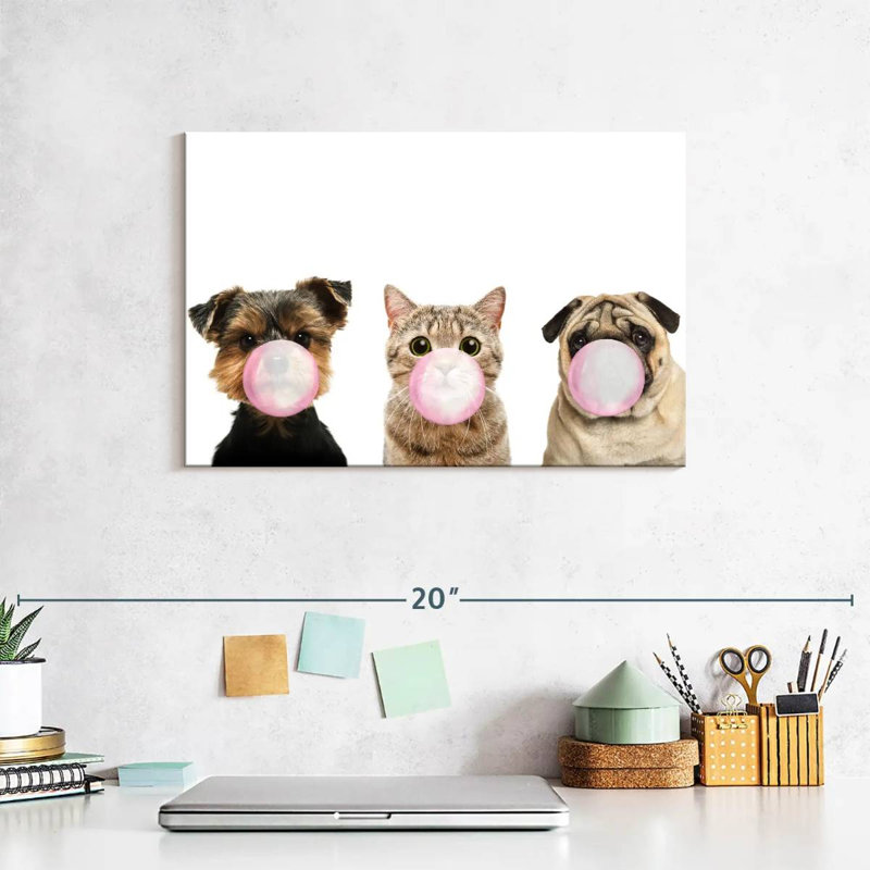 «Funny Animal», reproduction sur toile, H 8 po x l 12 po x P 1 po