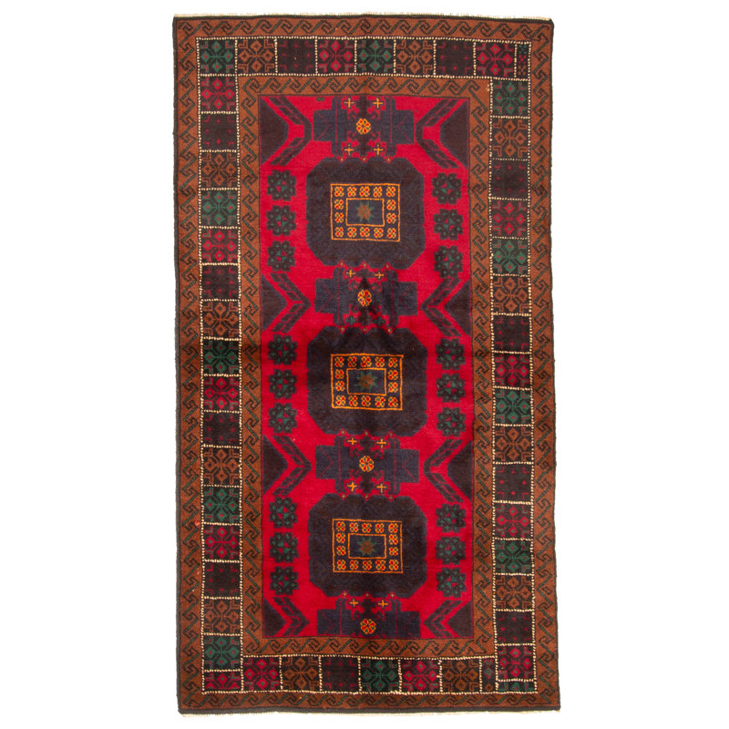 Rizbaft Red Rug 3'6" x 6'4"