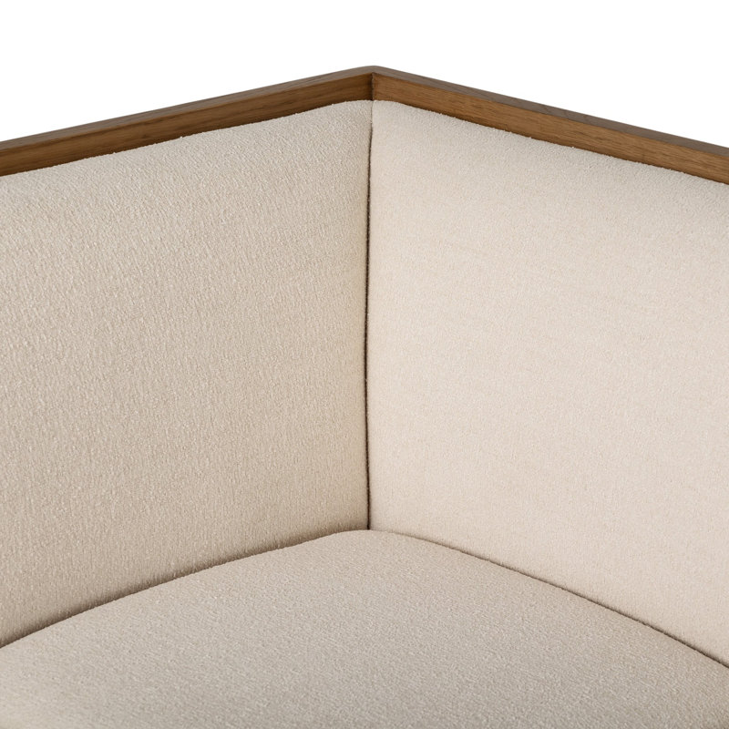 Banquette de salle à manger Priscilla en forme de L 98 po - Crypton Wayfarer Snow