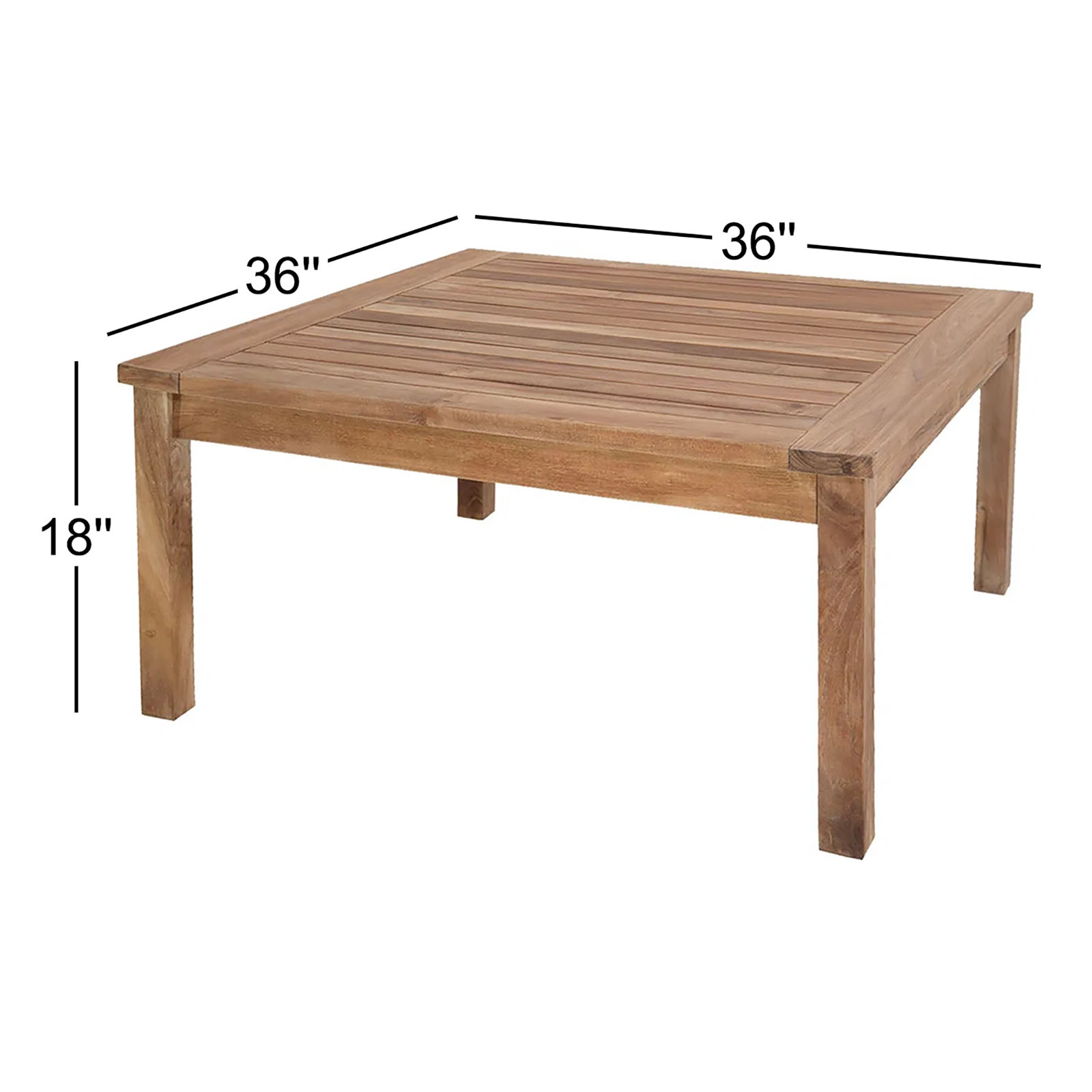 Winslow 36'' Teak Outdoor Chat Table