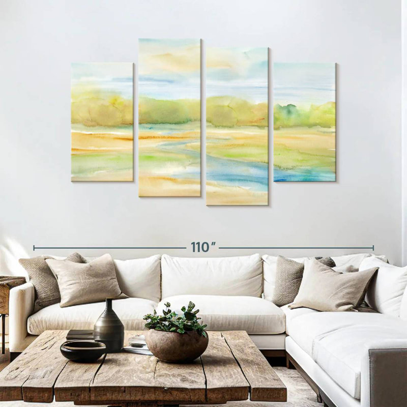 Aquarelle Avery, paysage I, H 54 po x l 84 po