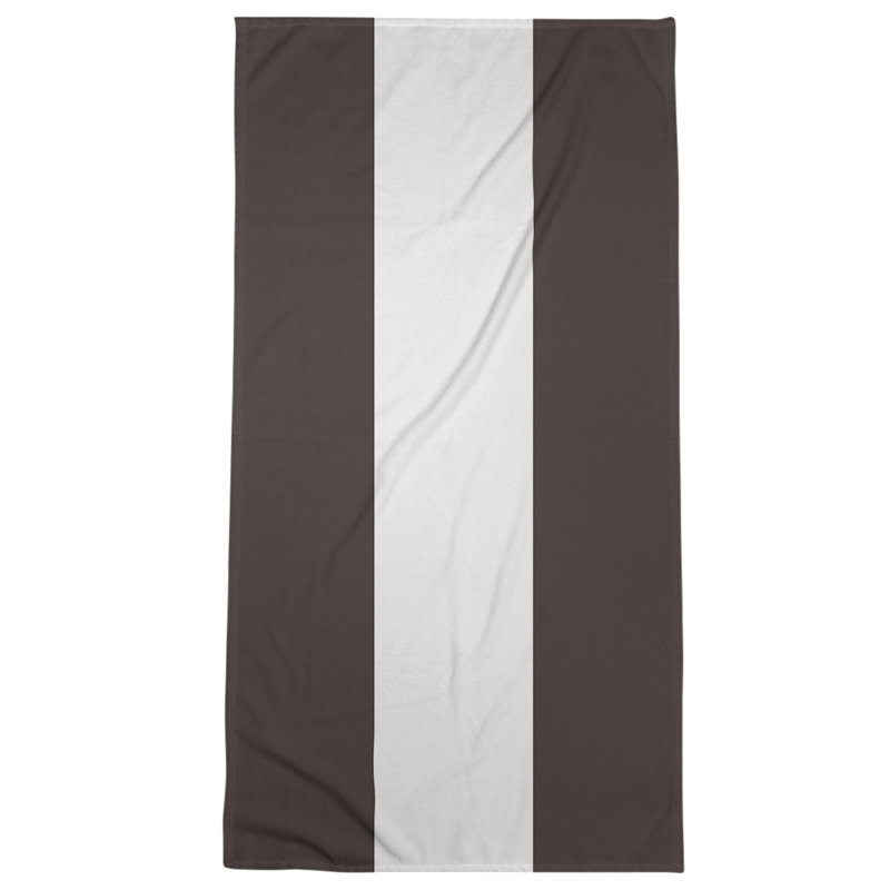 Cleveland Beach Towel, White/Brown