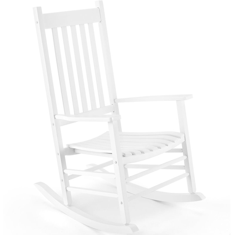 Solid Wood Rocking Chair, White