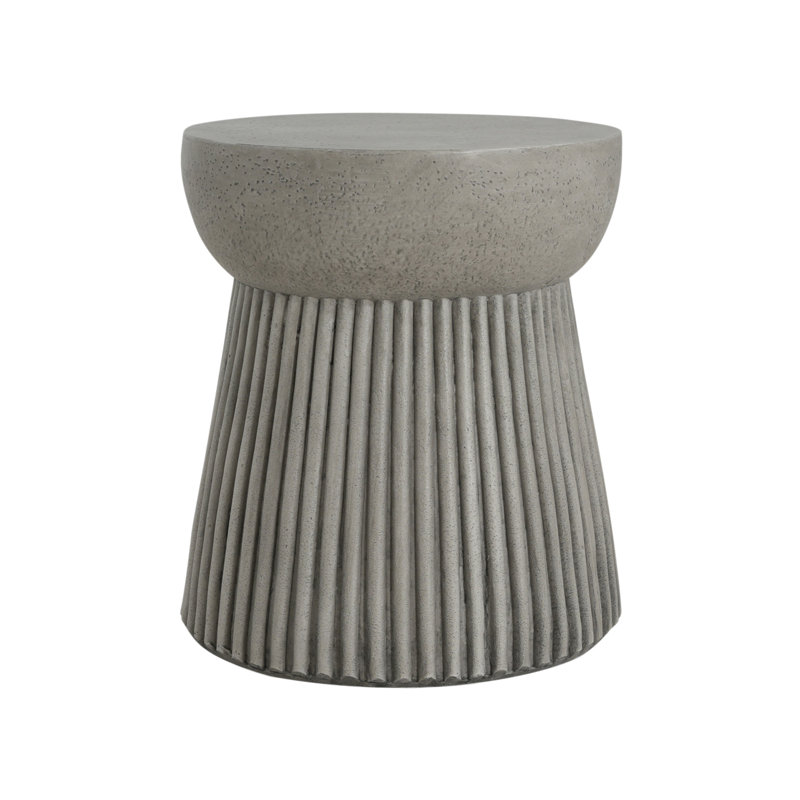Table d'appoint d'extérieur en béton léger, finition béton_N773P254300G