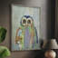 Fantastic Florals Owl, reproduction encadrée - bois massif-2037639967