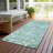 Machine Washable Indoor/Outdoor Xhevrie Blue Rug-21238676