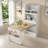 Buffet With Hutch And Foldable Dining Table, Storage Shelves, Side Hooks And A Cabinet With Sliding Doors-1136706105
